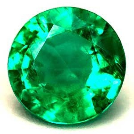 0.94 ct Round Green Natural Emerald