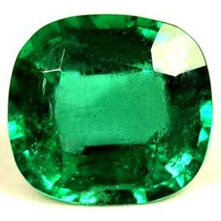 1.44 ct Cushion Green Natural Emerald