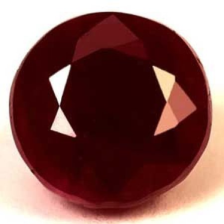 1.61 ct Round Red Natural Ruby