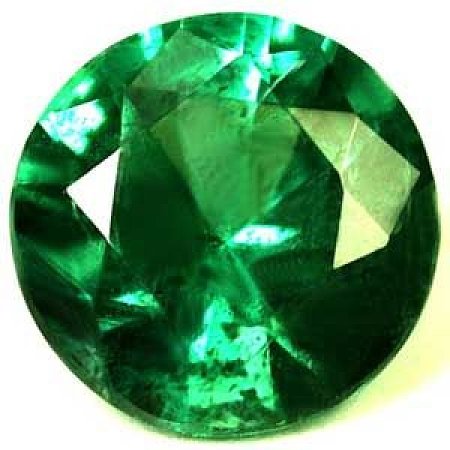 0.97 ct Round Green Natural Emerald