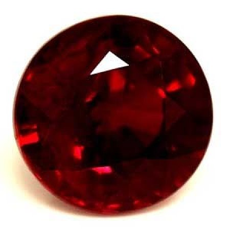0.77 ct Round Red Natural Ruby