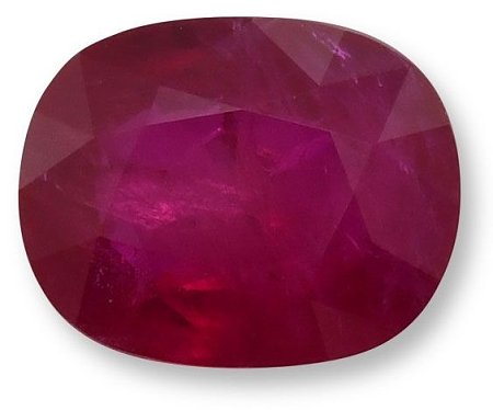 4.53 ct Cushion Red Natural Ruby
