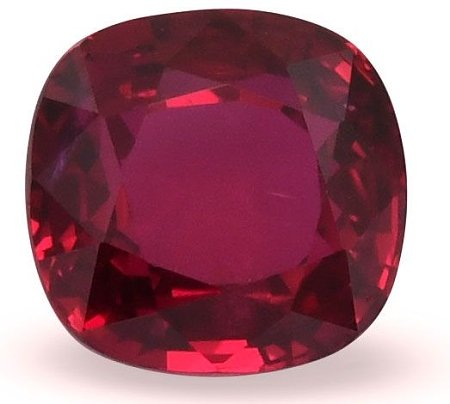 3.36 ct Cushion Red Natural Ruby
