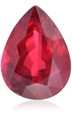 4.03 ct Pear Red Natural Ruby