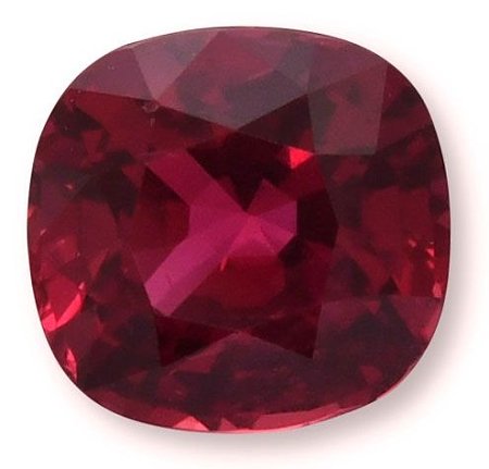 1.50 ct Cushion Red Natural Ruby