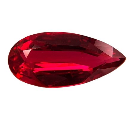 7.96 ct Pear Red Natural Ruby