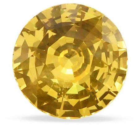 3.54 ct Round Yellow Natural Sapphire