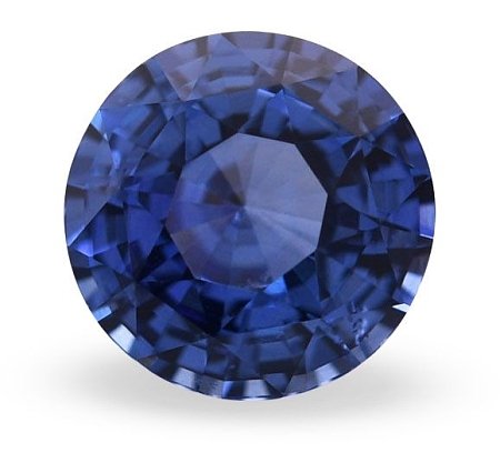 3.10 ct Round Blue Natural Sapphire