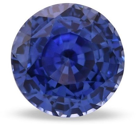 3.23 ct Round Blue Natural Sapphire