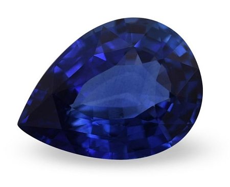 3.04 ct Pear Blue Natural Sapphire