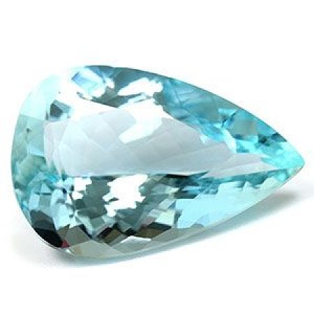 16.49 ct Pear Blue Natural Aquamarine