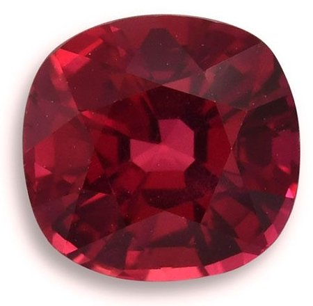 1.42 ct Cushion Red Natural Ruby