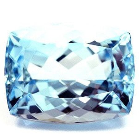 6.89 ct Cushion Blue Natural Aquamarine