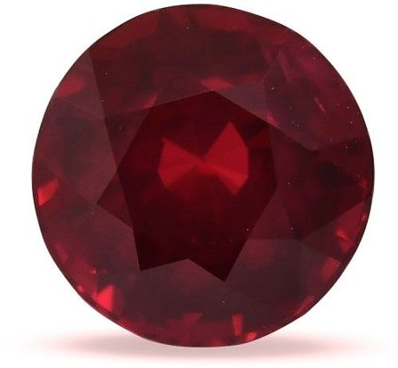 2.01 ct Round Red Natural Ruby