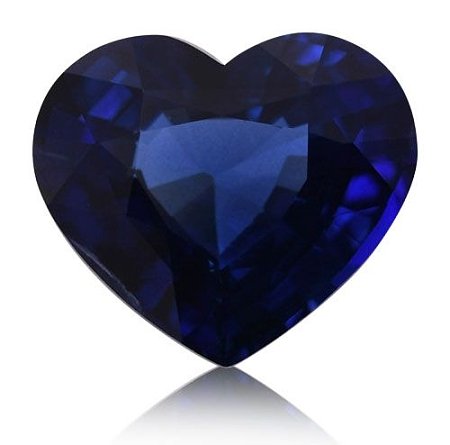 3.03 ct Heart Blue Natural Sapphire