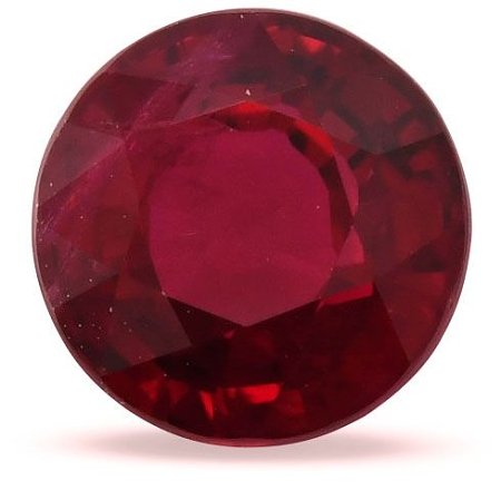 2.20 ct Round Red Natural Ruby