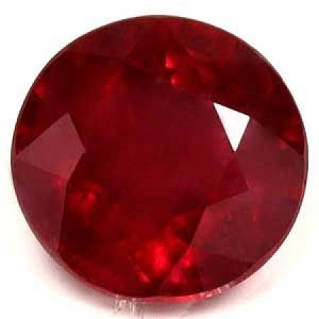 1.96 ct Round Red Natural Ruby