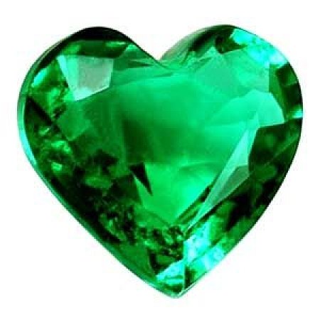 0.76 ct Heart Green Natural Emerald