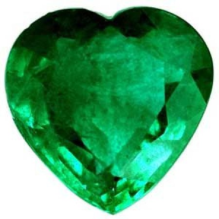 3.65 ct Heart Green Natural Emerald