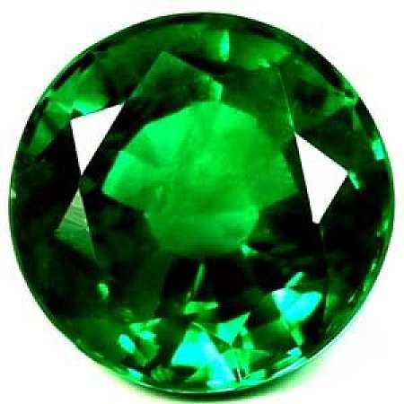 1.65 ct Round Green Natural Emerald