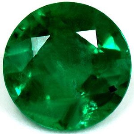 0.94 ct Round Green Natural Emerald