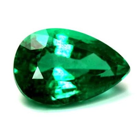 1.44 ct Pear Green Natural Emerald