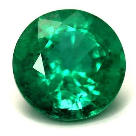 2.25 ct Round Green Natural Emerald