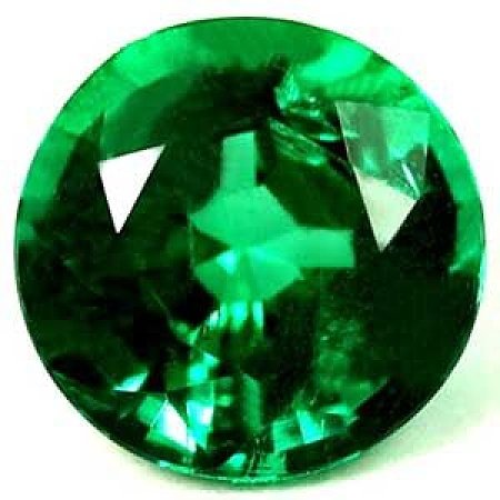 0.75 ct Round Green Natural Emerald