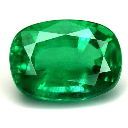 3.60 ct Cushion Green Natural Emerald
