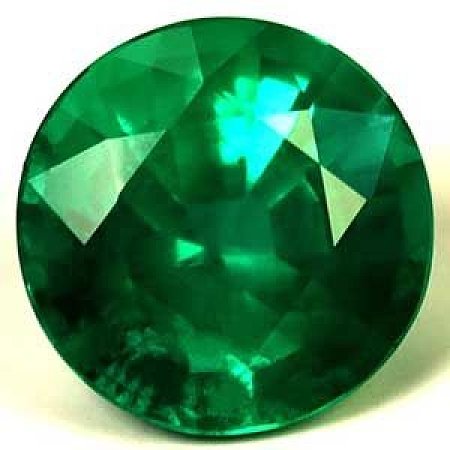 1.01 ct Round Green Natural Emerald