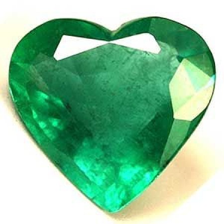 1.21 ct Heart Green Natural Emerald