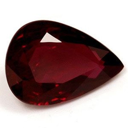 0.86 ct Pear Red Natural Ruby