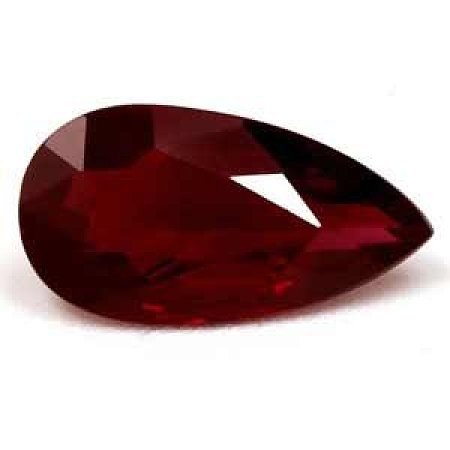 0.82 ct Pear Red Natural Ruby