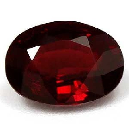 0.85 ct Oval Red Natural Ruby
