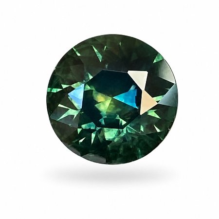 3.10 ct Round Green Natural Sapphire