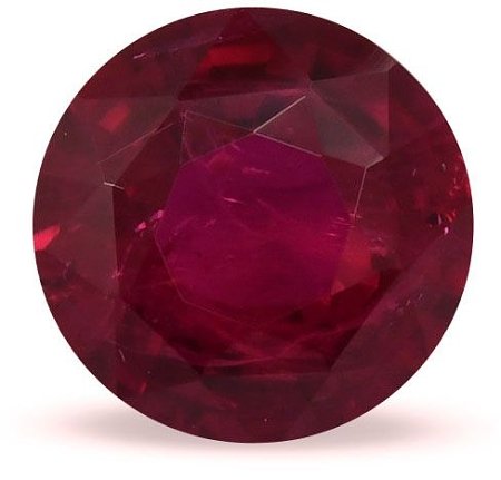 3.18 ct Round Red Natural Ruby