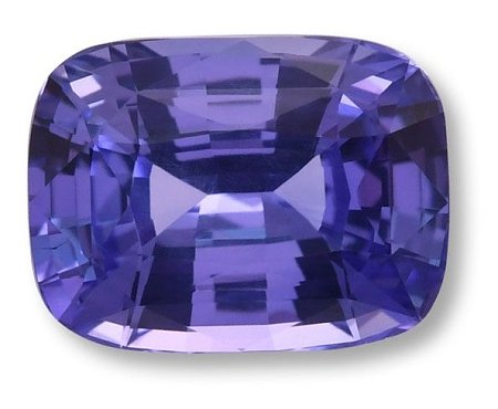 3.10 ct Cushion Purple Natural Sapphire