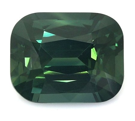 3.64 ct Cushion Green Natural Sapphire