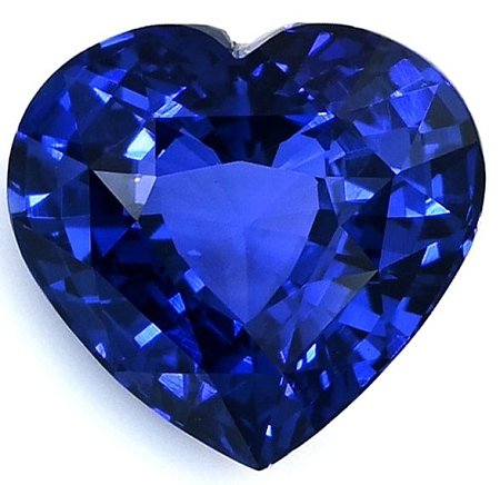 4.50 ct Heart Blue Natural Sapphire