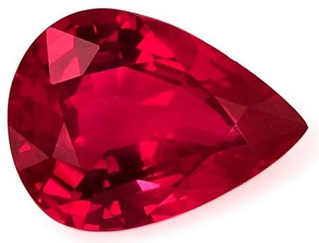 2.23 ct Pear Red Natural Ruby