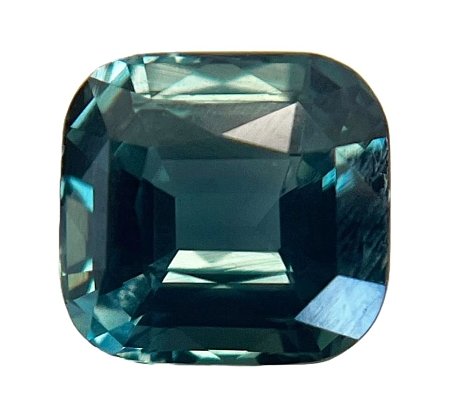 5.02 ct Cushion Green Natural Sapphire