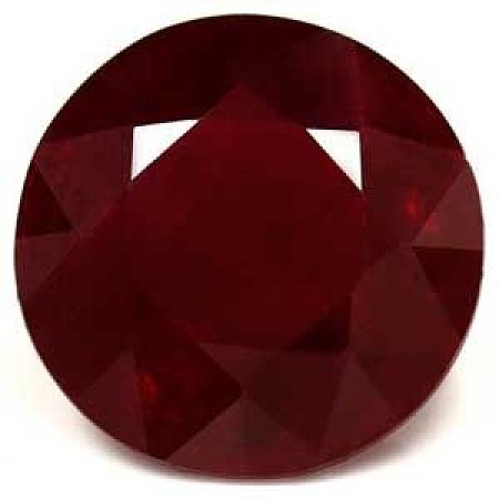 2.91 ct Round Red Natural Ruby