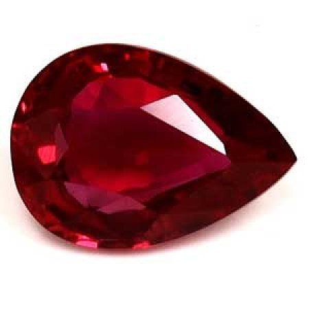 0.80 ct Pear Red Natural Ruby