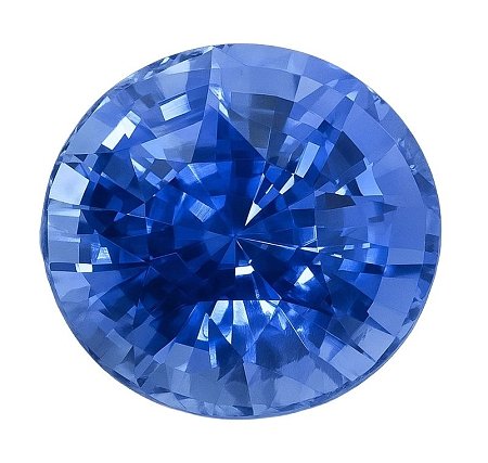4.10 ct Round Blue Natural Sapphire