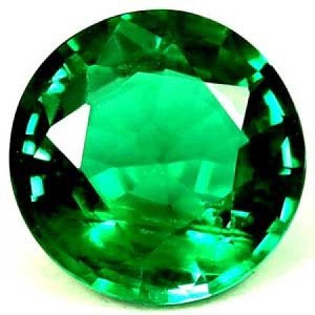 0.89 ct Round Green Natural Emerald