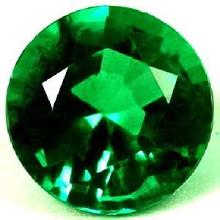 0.43 ct Round Green Natural Emerald