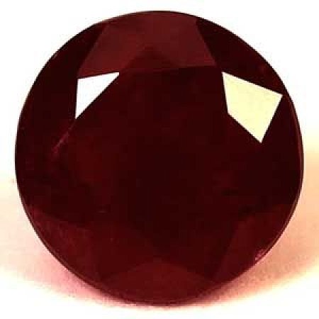 0.93 ct Round Red Natural Ruby