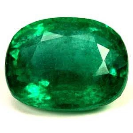 3.20 ct Cushion Green Natural Emerald