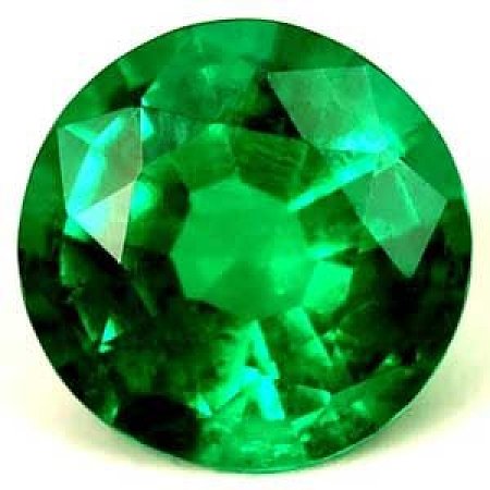 0.81 ct Round Green Natural Emerald