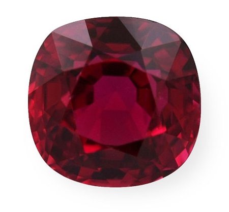 1.61 ct Cushion Red Natural Ruby